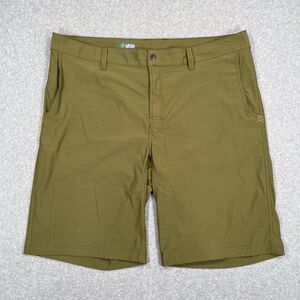 Stio Coburn Shorts Mens 40 (41 x 11.5) Hiking Performance Green Dried Yucca